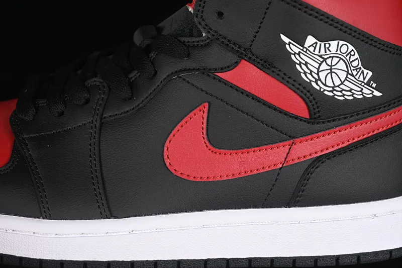All categories Air Jordan Jordan series basketball shoes Air Jordan 1 Mid Air Jordan 1 Mid AJ1 Joe 1 black and red mid-top cultural and casual sneakers DQ8426-067